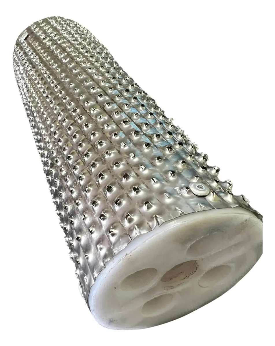 Ralo de aço inox perfurado com flanges em PEAD